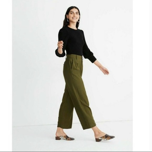 Madewell Drapey Pleated Wide-Leg Pants - Picture 3 of 7